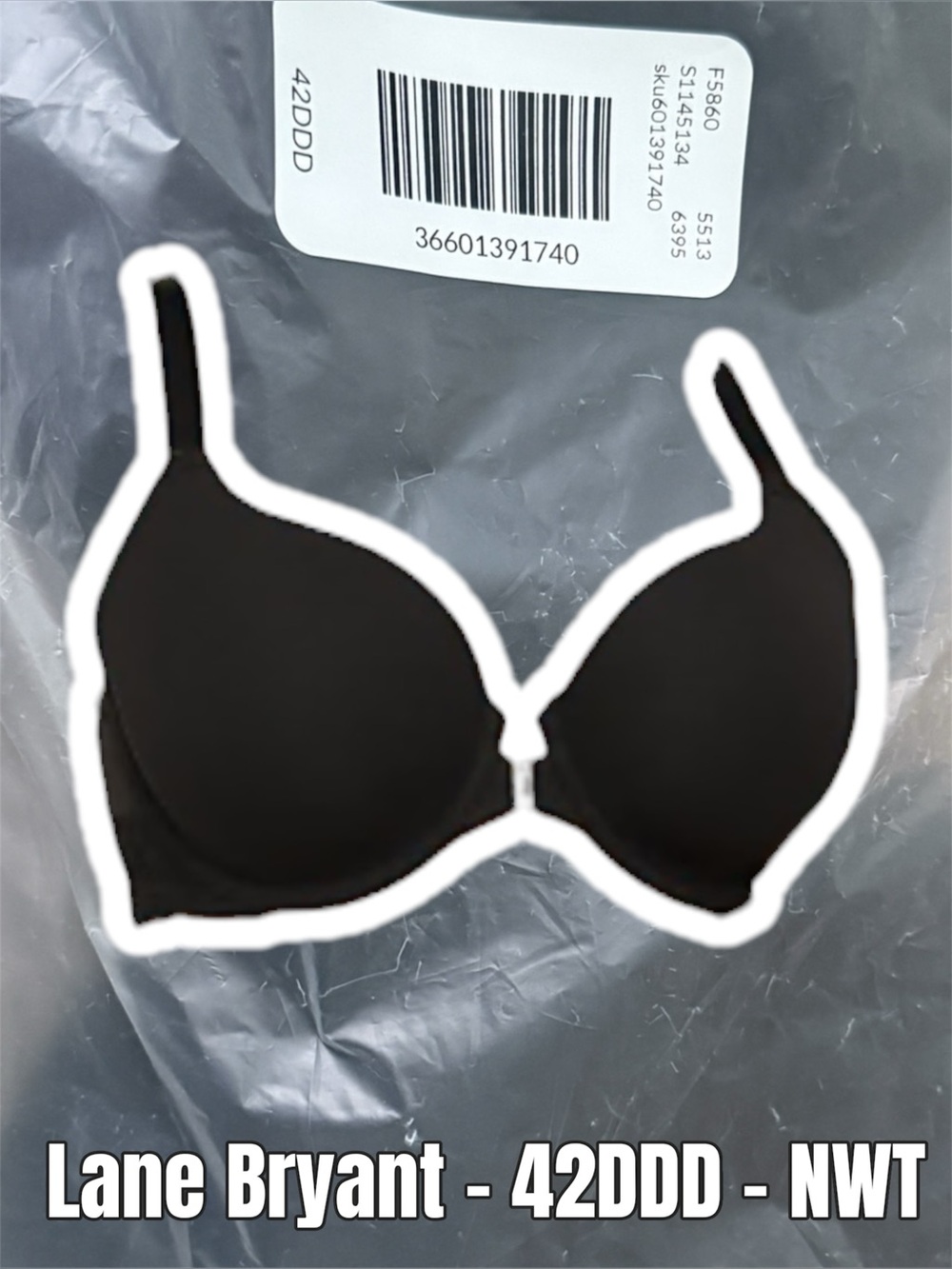 Lane Bryant Black Molded Full-Coverage Bra